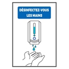 Affiche en carton A4 Désinfectez-vous les mains