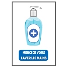 LAVEZ-AUTOC - Autocollant A4 Merci de vous laver les mains