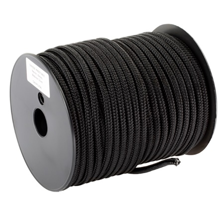 Drisse polyester préétirée noire 6mm x 50m (+/-5% en longueur) RIGLIFT