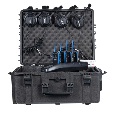 Kit intercom HF 4 postes bluetooth Vokkero Guardian Show + casques