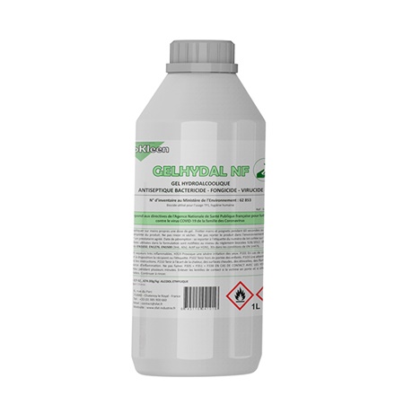 Gel hydro alcoolique antiseptique bactéricide fongicide virucide 1L