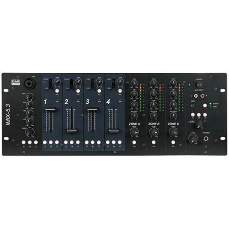 Mixeur rackable 5 canaux 3 zones indépendantes IMIX-5.3 DAP Audio