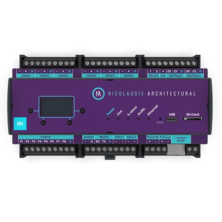 Contrôleur DMX autonome Nicolaudie DIN 1024 ch 2000 scènes 20 zones