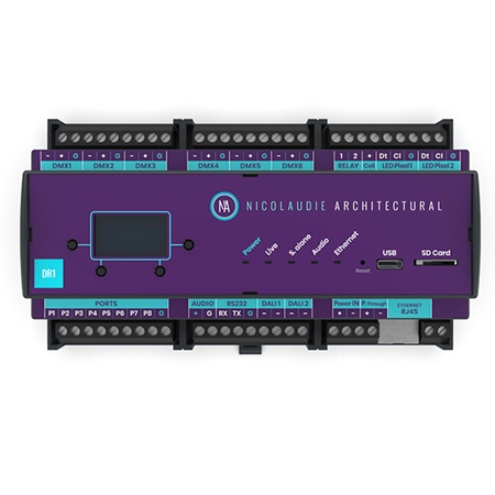 Contrôleur DMX autonome Nicolaudie DIN 3072 ch 2000 scènes 20 zones