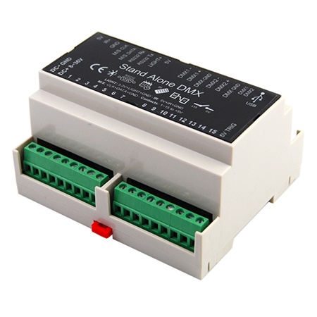 Interface DMX Artnet sACN Ethernet 1024 canaux sur rail DIN Chromateq