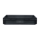 Bac ''EU'' en polypropylène BLACKCASE - 600x400x100mm - Noir 24l