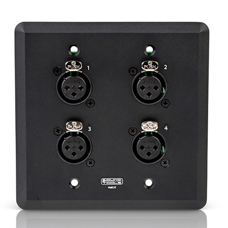 Soundtools WallCAT - boitier mural 4 XLR femelle vers RJ45 - noir