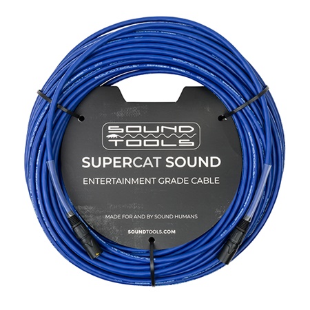 Cordon EtherCON Soundtools SuperCAT sound bleu - longueur 15m
