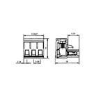 Connecteur type Euroblock 3 pôle à vis, bornier femelle embrochable