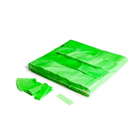 Sachet de confettis ignifugés 1kg - 55x17mm - VERT FLUO MAGIC FX