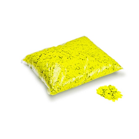 Sachet de petits confettis ignifugés 1kg - 6x6mm - JAUNE FLUO MAGIC FX