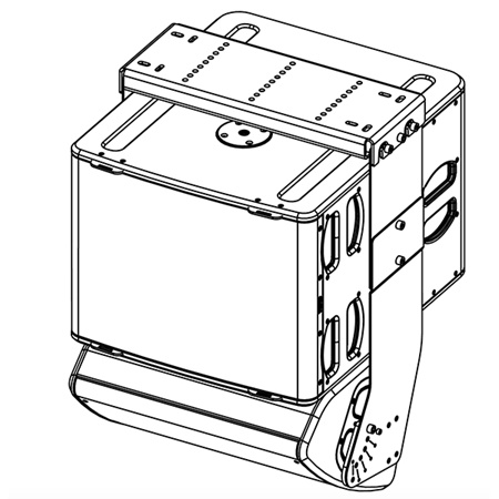 Système d'accroche pour enceinte P12 sous L15 Nexo