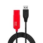 Cordon/Rallonge USB 2.0 active A/A LINDY - Longueur : 12m - Noir