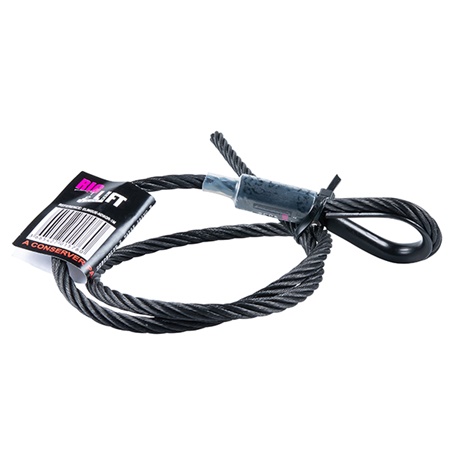 Elingue câble noir pour Coulisstop80 de Reutlinger 8mm - lg. 3 m.