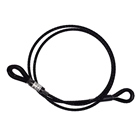 Elingue câble acier noir 3mm teinté dans la masse - 90kg - 0,5 m.
