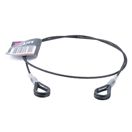 Elingue câble acier noir 3mm teinté dans la masse - 90kg - 2,5 m.