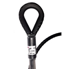 Elingue câble acier noir 4mm teinté dans la masse - 180kg - 1 m. MUVUS