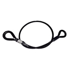 Elingue câble acier noir 6mm teinté dans la masse - 400kg - 0,5 m.