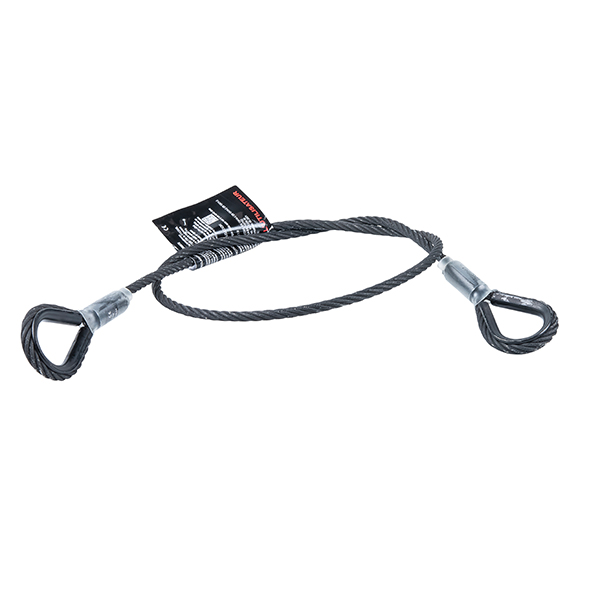 Elingue câble acier noir 6mm teinté dans la masse - 400kg - 5 m. MUVUS - LA  BS