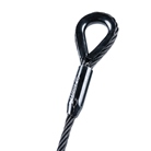 Elingue câble acier noir 10mm teinté dans la masse - 1T - 1 m. MUVUS