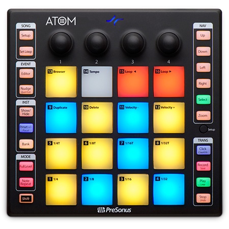 Contrôleur USB 16 pads pour Studio One ou Ableton Live ATOM Presonus