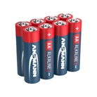 Lot de 8 piles LR06 - AA - Alcaline Ansmann