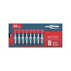 Lot de 8 piles LR06 - AA - Alcaline Ansmann