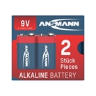 Lot de 2 piles 9V 6LR61 - E - Alcaline Ansmann