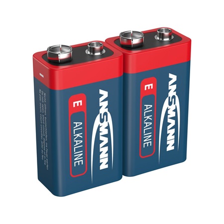 Lot de 2 piles 9V 6LR61 - E - Alcaline Ansmann