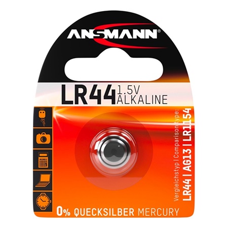 Pile alcaline LR44 1.5V Ansmann (blister de 1)