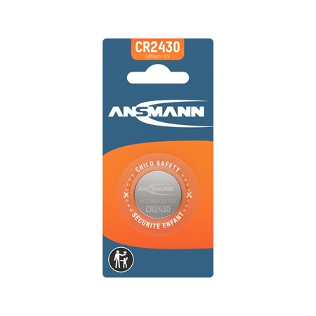 Pile bouton CR2430 Lithium 3V Ansmann (blister de 1)