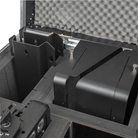 Flight-case SHOWTEC pour 4 projecteurs Helix S5000 Q4 et accessoires