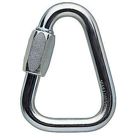 Maillon rapide acier PETZL Delta forme triangulaire