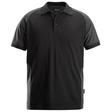 Polo polyester/coton Snickers Workwear - Noir/Gris - Taille XS