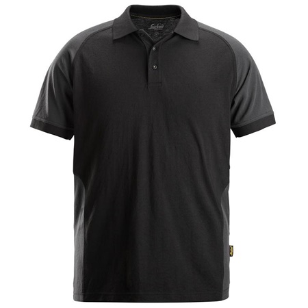 Polo polyester/coton Snickers Workwear - Noir/Gris - Taille S