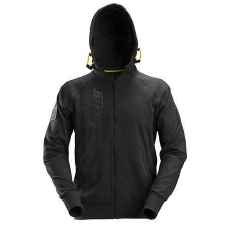 Hoodie ou Sweat-shirt à capuche zippé Snickers Workwear - Noir - XXL