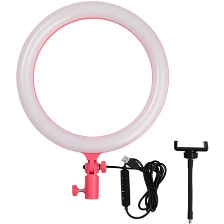 Ring Led Blanc variable GODOX LR120 Rose pour réseaux sociaux et vlog