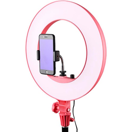 Ring Led Blanc variable GODOX LR160 Rose pour réseaux sociaux et vlog