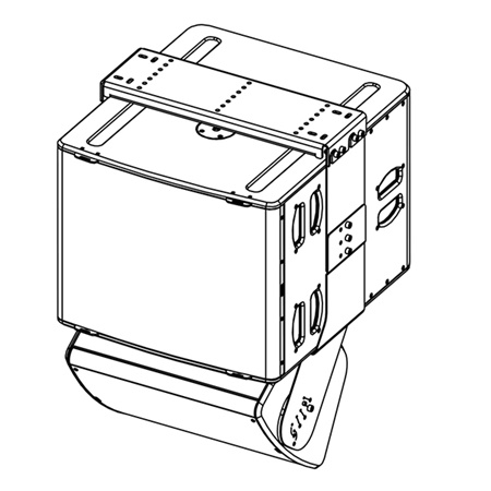 Système d'accroche pour enceinte P15 sous L18 Nexo