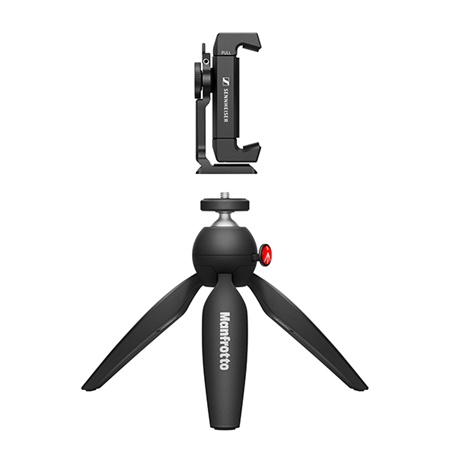 Kit mobile smartphone trépied Manfrotto + pince + griffe Sennheiser