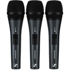 Pack de 3 micros E835-S Sennheiser avec pinces et pochettes