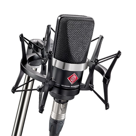 Kit micro TLM102 noir Neumann cardioïde avec suspension EA-1 