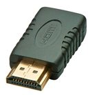 Adaptateur LINDY Mini HDMI femelle - HDMI mâle dorée 