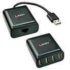 Kit Emetteur/Récepteur 4 x USB 2.0 LINDY sur câble Cat.5e / 6