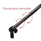 Tube télescopique CARUBA Crossbar pour fond tissus ou papier - 2m