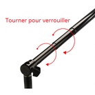 Tube télescopique CARUBA Crossbar pour fond tissus ou papier - 4m