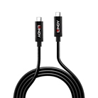 Cordon USB 3.1 Gen 2 type C Actif mâle/mâle LINDY - 5m - Noir