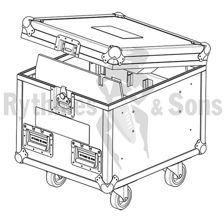 Flight-case type malle Rythmes et Sons pour 2 palans Verlinde SR1