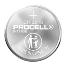 Carte de 5 piles bouton lithium 3V CR2016 Procell by Duracell INTENSE