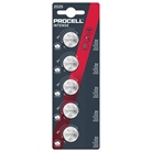 Carte de 5 piles bouton lithium 3V CR2025 Procell by Duracell INTENSE
